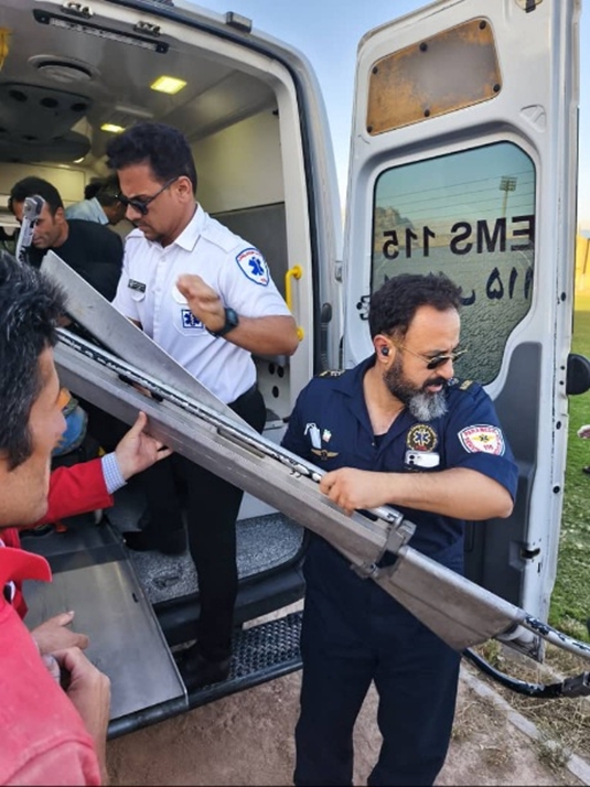 پرواز نجات جان زن مسموم در ارتفاع ۹۵۰۰ پایی باغملک